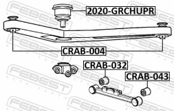CRAB 043 FEBEST Сайлентблок підвіски