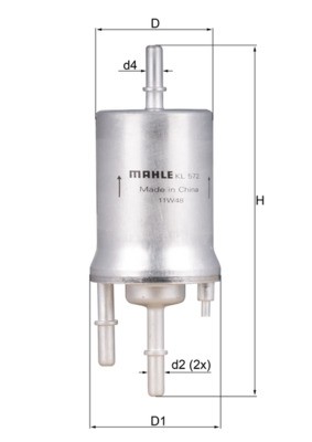 KL572 MAHLE ORIGINAL Фільтр палива