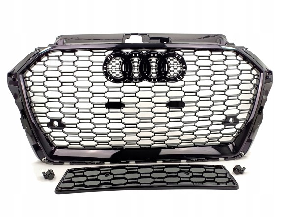 PA 8V3853651AA PLASTER MIODU РЕШІТКА РАДІАТОРА AUDI A3 8V LIFT 2016-2020, СТИЛЬ RS3, СОТОВА) З ПІДТРИМКОЮ РАДАРУ