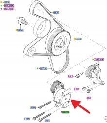 Ford OE НАТЯГУВАЧ РЕМЕНЯ БАГАТОРІВКОВИЙ 1.8 2.0 DURATEC FORD 2111716 _ 3M5Q-6A228-AE