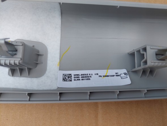 Volkswagen OE STORM GRAY 5H0867233P RM5_GTECH1 VW GOLF VIII 8 Обшивка стійки А ліва STORM GRAY 5H0867233P RM5