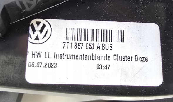 Volkswagen OE 7T1857053A 7T0858559 Декоративна рамка спідометра, колонка керма для Transporter Multivan T7, 7T1857053A