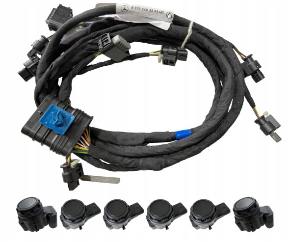Mercedes-Benz OE 2x radar A2135403393 A 2135403393 E350 C213 instalacja przednia A21354033930000 A213540339364 pdc do zderzaka z czujnikami Джгут датчиків паркування передній Mercedes lift w213 Бампер E-Class радари