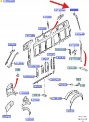 Ford OE ОБШИВКА БІЧНА ВНУТРІШНЯ ПРАВА TRANSIT 2006- 1386968 _ P6C11-V281C52-AA