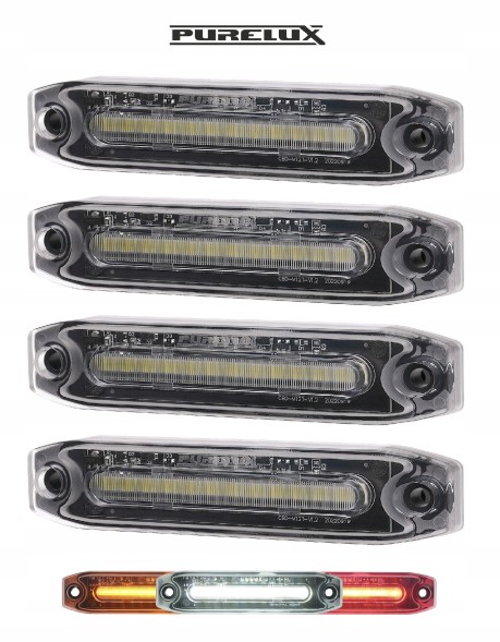 PURELUX Lampa pozycyjna/ obrysowa Purelux Spectre 12X 12/24V 102 mm 3 kolory / 4szt HS15439-19005 Габаритний ліхтар Purelux Spectre 12X 12/24V 102 мм 3 кольори / 4 шт.