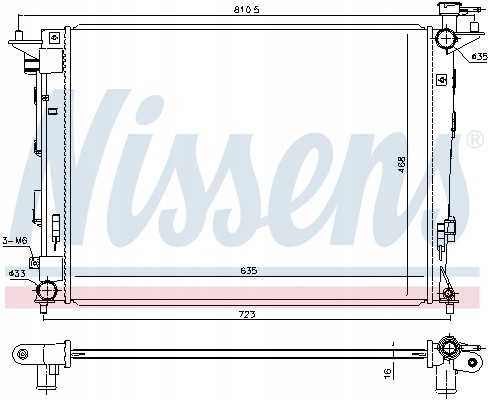 Nissens 675018 Радіатор, система охолодження двигуна nissens 675018