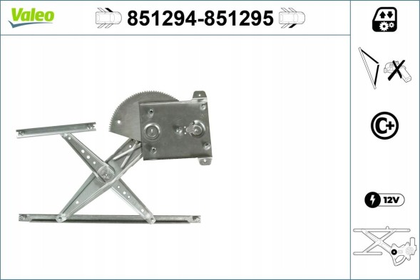 AD BRAKE VIC-63701 Механізм склопідйомника Лівий Передній для TOYOTA COROLLA, COROLLA VERSO 01.01-07.14