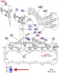 Ford OE НАБІР З ДВОХ ТРУБОК ВПРИСКУВАННЯ ПАЛИВА 1-2 2.5Л TDCI 7193967 _ 934F-9N868-DB2A