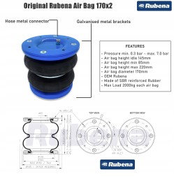 Rubena ASK_BLUE_Movano_NOWE_FWD_2xMANO Пневматичні подушки для opel movano 2010-2026 двоконтурна пневматика