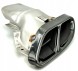 Mercedes-Benz OE A2134903900+A2134904000 НАКОНЕЧНИКИ ГЛУШНИКА MERCEDES E-CLASS W213 S213 E43 AMG ЧОРНІ L+P NIGHT PACK