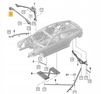 Porsche OE OE PORSCHE ОПОРА МОТОРНОГО ВІДСІКУ PORSCHE PANAMERA 971 971806303C