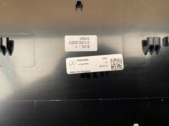 Mercedes-Benz OE a2938100500 Mercedes EQC 293 Декор тунелю кришки попільнички НОВИЙ