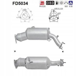 AS FD5034 Сажовий фільтр fap dpf fd5034 as audi
