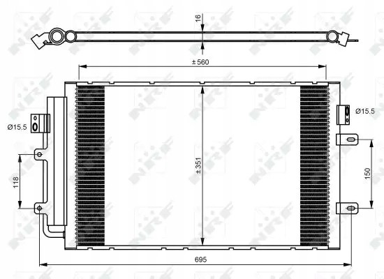 NRF 350083 Конденсатор охолоджувач кондиціонеру з сушкою
