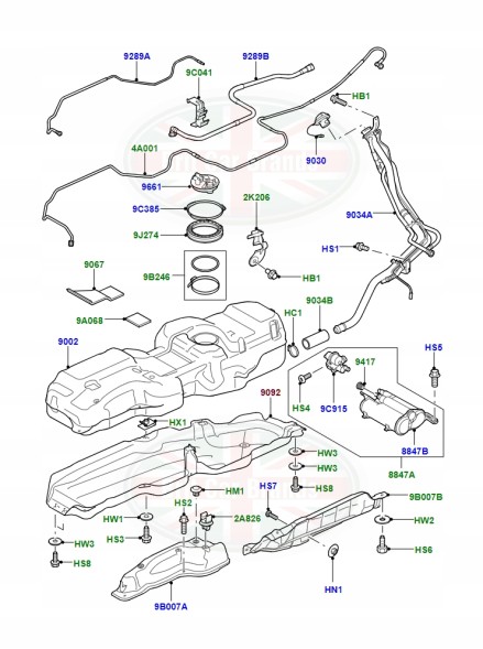Land Rover заводська комплектація WFN500021 Кришка паливного баку land rover range rover sport l320 wfn500021