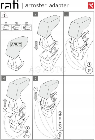 Rati 65.V01716 Підлокітник Armster 3, Hyundai ix20, 2010-2019 р.в