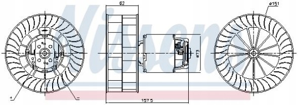 Nissens 87253 Вентилятор nissan kubistar renault kangoo kangoo express