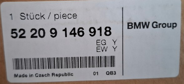 BMW OE BMW 5' E60 LCI 530i Lim EGY Заднє сидіння Лижна сумка 9146918 52209146918