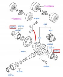 Ford OE 6C11-4C079-AA ОМИЙНИКИ ДИФЕРЕНЦІАЛА FORD TRANSIT MK6