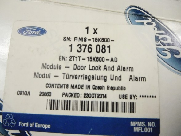 Ford OE МОДУЛЬ КОМФОРТ TRANSIT CONNECT 1376081