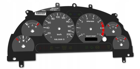 Moman 0089688081808 Заміна циферблатів спідометра Ford Mustang 99-04 на MPH
