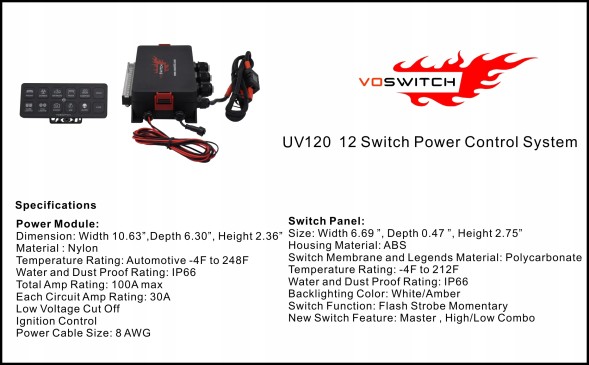 Китай UV120 Універсальна програмована панель перемикачів VOSWITCH - 12 перемикачів