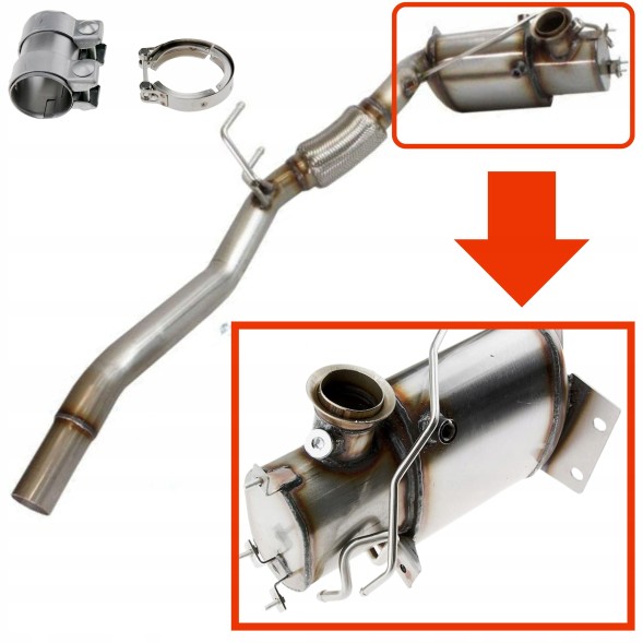 Китай fcs-28.04/1a DPF САЖОВИЙ ФІЛЬТР AUDI A3 1.6 TDI 2.0 TDI 2006-,SEAT ALTEA 1.6TDI 2