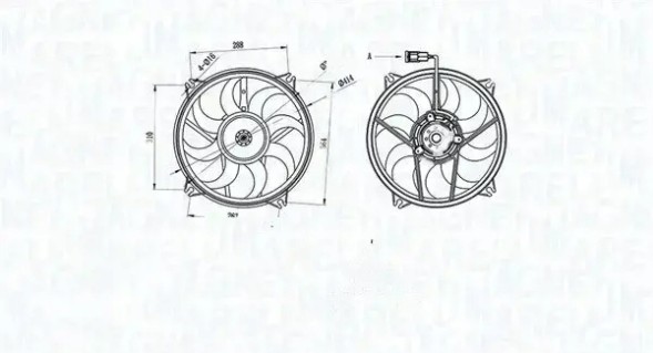 MAGNETI MARELLI 069422708010 Вентилятор радіатора 069422708010 magneti marelli