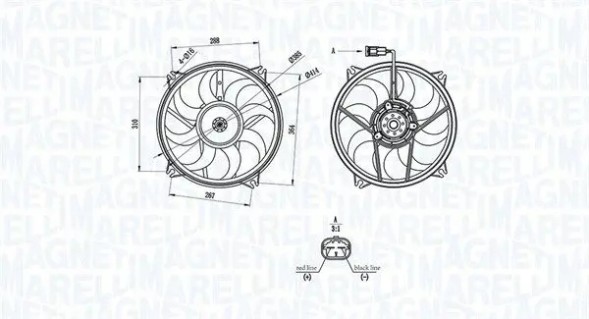 MAGNETI MARELLI 069422708010 Вентилятор радіатора 069422708010 magneti marelli