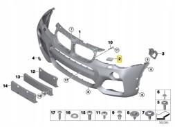 BMW OE 51118064137 BMW X3 F25 X4 F26 M Пакет заглушок омивачів