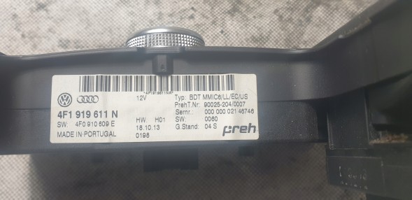 Audi OE PANEL STEROWANIA MMI RADIA AUDI A6 C6 4F1919611N ПАНЕЛЬ УПРАВЛІННЯ MMI AUDI A6 C6 4F1919611N