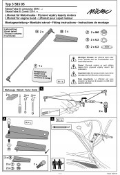 Китай 3 583 05 Газові приводи капота, Skoda Fabia III