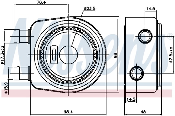 90697 NISSENS Радіатор охолодження оливи