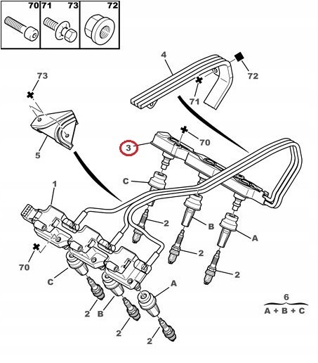 EFI Automotive 4344 КАБЕЛІ ZAP C/P/R 3.0 V6 24V 97-99