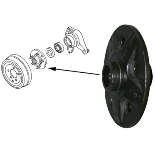 JP Group JB 8151400402 VW Transporter T2 T3 Маточина для барабанного гальма задня ліва права