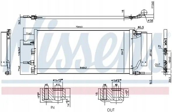 Nissens 940759 Конденсатор радіатора кондиціонування повітря 940759 nissens