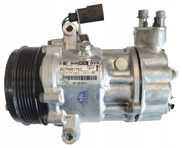 Volkswagen OE 6R0820803A 1S0820803B 1S0820803C 1S0820803F 6R0820803A 6RD820803 6RD820803D 6RF820803A 6RF820803C 6RF820803E SD6V12-1916 6R0820803A КОМПРЕСОР КОНДИЦІОНЕРА MII CITIGO UP 1.0 ПОЛО 1.6 ОРИГ
