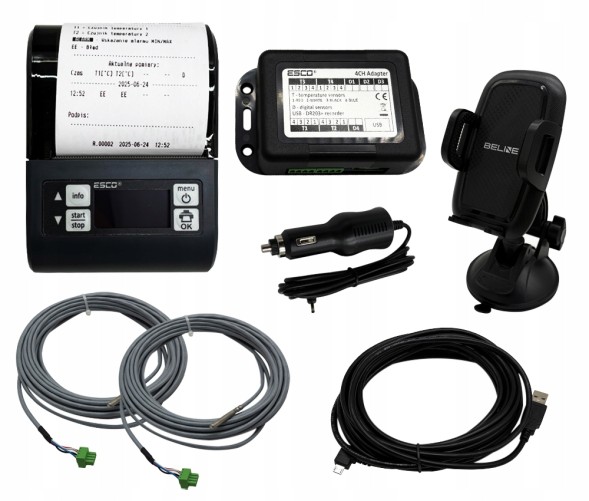 Китай CEL4234 Реєстратор температури ESCO DR203+WD з 2 датчиками + Свідоцтво