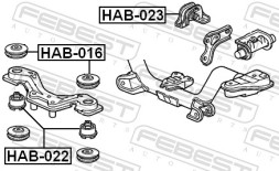 HAB 016 FEBEST Сайлентблок