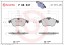 P68047 BREMBO Комплект гальмівних колодок з 4 шт дисків