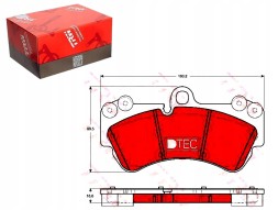 TRW PRO/GDB1720DTE TRW Гальмівні колодки vw передні touareg 3,2-4,2 06-10 dt + асистент зіткнення #34