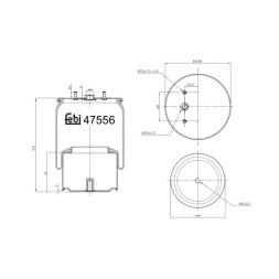 AD BRAKE VIC-364157 Пневматична подушка підвіски для DAF CF, XD, XF 106, XF II, XG, XG+