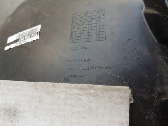 Skoda OE 57H809957 KODIAQ SKODA KODIAQ II НАДКОЛЕСО ЛІВЕ ПЕРЕДНЄ 57Х809957 57Х809861