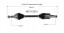 GSP CV12001 ПЕРЕДНИЙ ВАЛ CHRYSLER PACIFICA 2007-2008 р.в