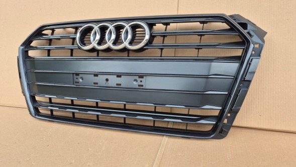 Audi OE GRILL ATRAPA CHŁODNICY AUDI A4 B9 8W0 PRZEDLIFT 2015-2019 BLACK BOGATA MAŁA TABLICA Решітка радіатора GRILL Audi A4 B9 8W0 8W 15-19 BLACK OE 8W0853651BR AB НОВА