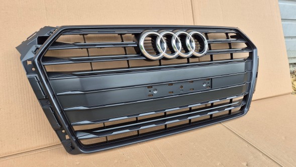 Audi OE GRILL ATRAPA CHŁODNICY AUDI A4 B9 8W0 PRZEDLIFT 2015-2019 BLACK BOGATA MAŁA TABLICA Решітка радіатора GRILL Audi A4 B9 8W0 8W 15-19 BLACK OE 8W0853651BR AB НОВА