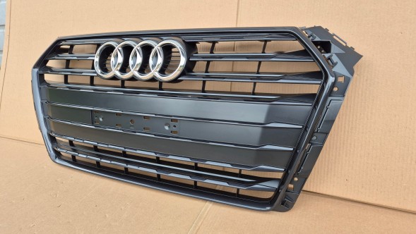 Audi OE GRILL ATRAPA CHŁODNICY AUDI A4 B9 8W0 PRZEDLIFT 2015-2019 BLACK BOGATA MAŁA TABLICA Решітка радіатора GRILL Audi A4 B9 8W0 8W 15-19 BLACK OE 8W0853651BR AB НОВА