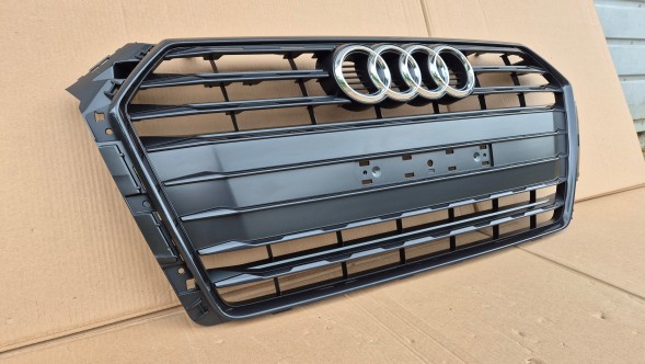 Audi OE GRILL ATRAPA CHŁODNICY AUDI A4 B9 8W0 PRZEDLIFT 2015-2019 BLACK BOGATA MAŁA TABLICA Решітка радіатора GRILL Audi A4 B9 8W0 8W 15-19 BLACK OE 8W0853651BR AB НОВА