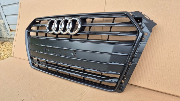 Audi OE GRILL ATRAPA CHŁODNICY AUDI A4 B9 8W0 PRZEDLIFT 2015-2019 BLACK BOGATA MAŁA TABLICA Решітка радіатора GRILL Audi A4 B9 8W0 8W 15-19 BLACK OE 8W0853651BR AB НОВА