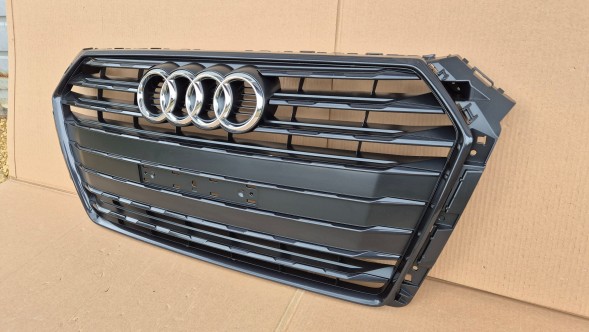 Audi OE GRILL ATRAPA CHŁODNICY AUDI A4 B9 8W0 PRZEDLIFT 2015-2019 BLACK BOGATA MAŁA TABLICA Решітка радіатора GRILL Audi A4 B9 8W0 8W 15-19 BLACK OE 8W0853651BR AB НОВА
